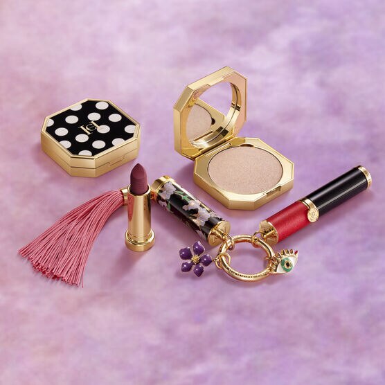 CH MAKE UP CASE PARA BATOM PURPLE FLOWER